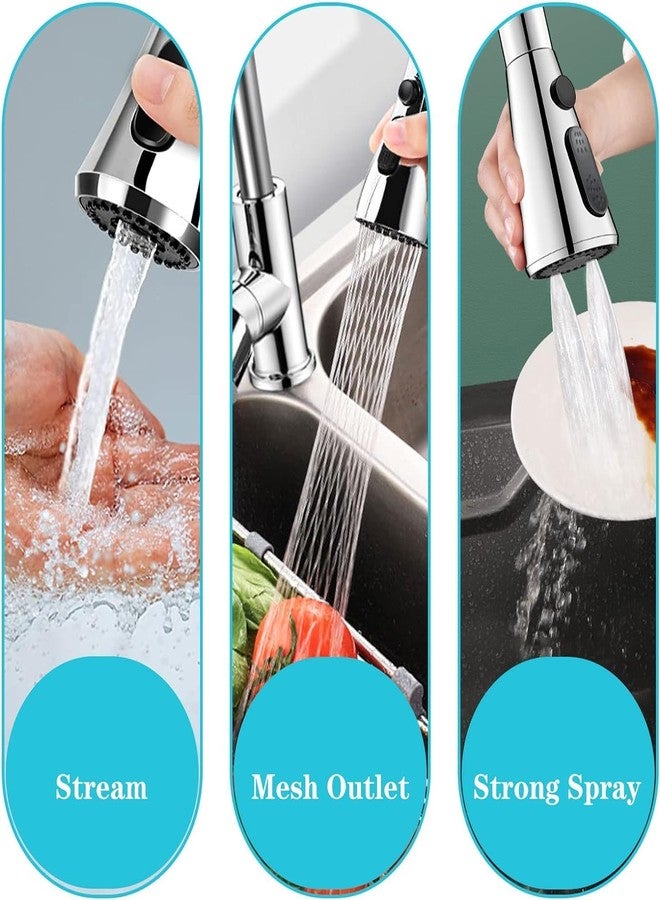 SCILLA 360 Degree Swivel Sprayer Water Saving Faucet Stainless Steel Tap Head for Kitchen,Bathrom With 3 Switching Mode(Silver) - Image 5