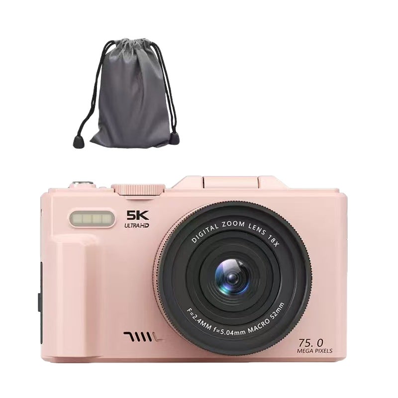 Entry-level micro-single camera, student-specific digital camera high definition travel ccd campus SLR camera for girls, pink 5K standard - Image 1