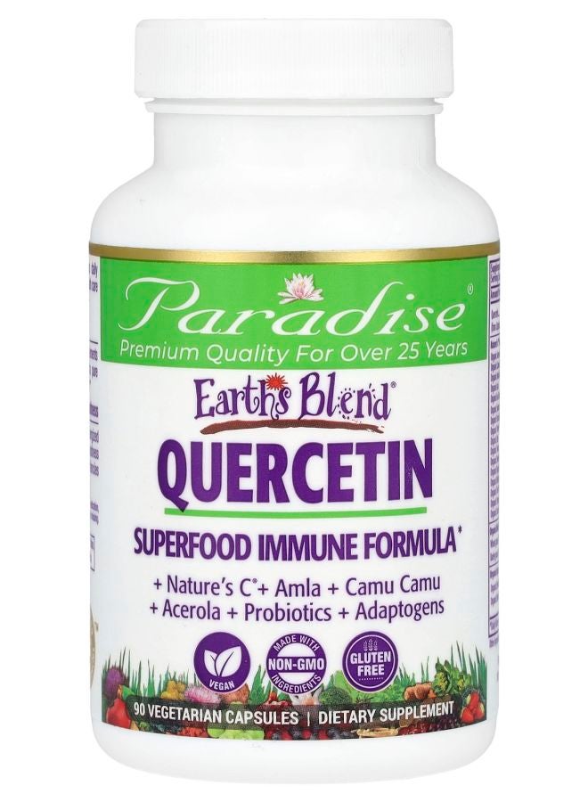Paradise Herbs Earth's Blend Quercetin 90 Vegetarian Capsules