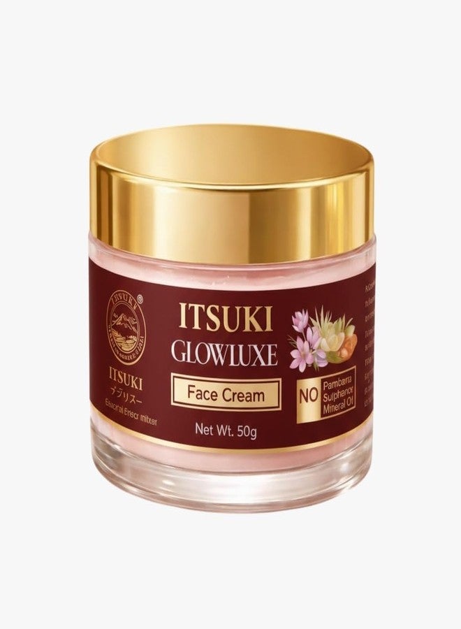 Itsuki GlowLuxe Face Cream Brightening & Moisturizing Cream for Glowing Skin Lightens & Nourishes Paraben Free For All Skin Types (50g) - Image 1