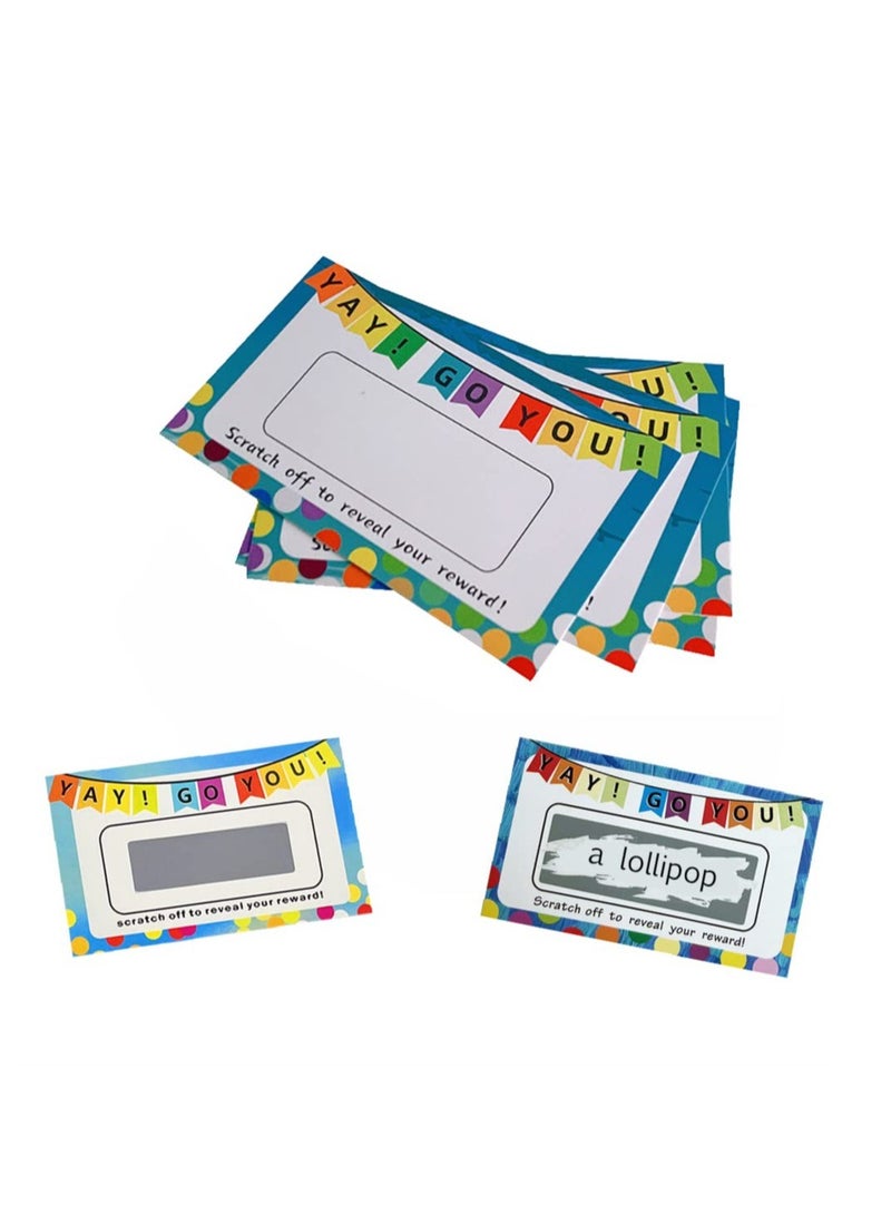 Generic DIY Scratch-Off Greeting Cards for Teachers - 30 Blank Appreciation Cards & Stickers for Customer Gifts, Certificates, and Special Occasions  - Image 1
