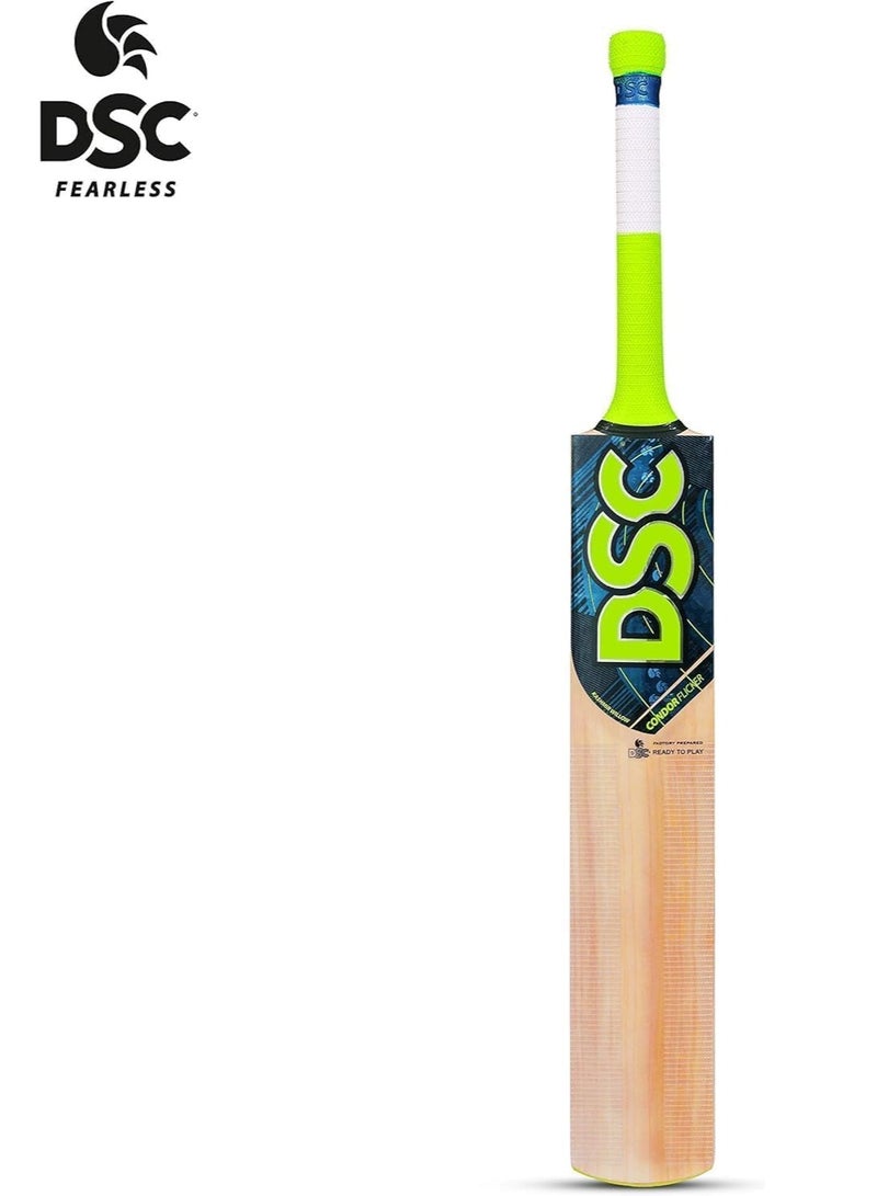 DSC DSC Condor Flicker Kashmir Willow Cricket Bat | Harrow Size | Lightweight (1000–1050g) | Crosswave Edge Tape | Power Zone for Big Shots | Grade 3 Willow | Color: Beige 