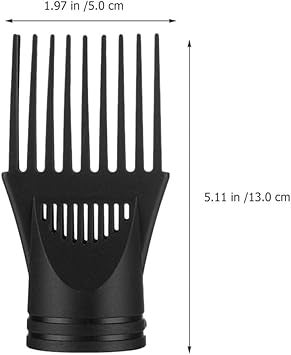 PACKOVE 2pcs Hair Dryer Comb Professional Hair Dryer Hot Styling Piks Attachment Blow Dryer Comb Attachment for Black Hair Universal Hair Diffuser Attachment Combs Plastic Dispenser Major - Image 4