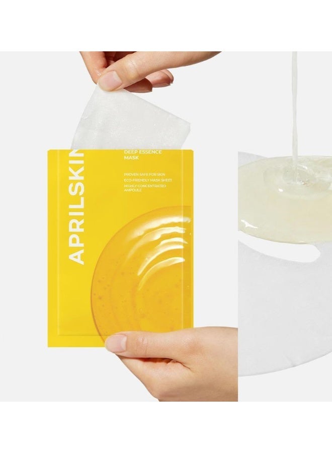 APRILSKIN April Skin Calendula Deep Essence Hydrating Soothing Sheet Mask for Sensitive Skin 10 Sheets - Image 2