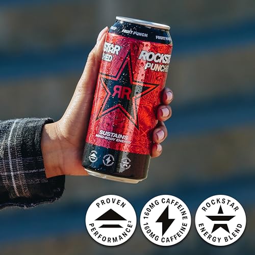 Rockstar Energy Drink Punched Hardcore Apple, 16oz Cans (12 Pack) - Image 2