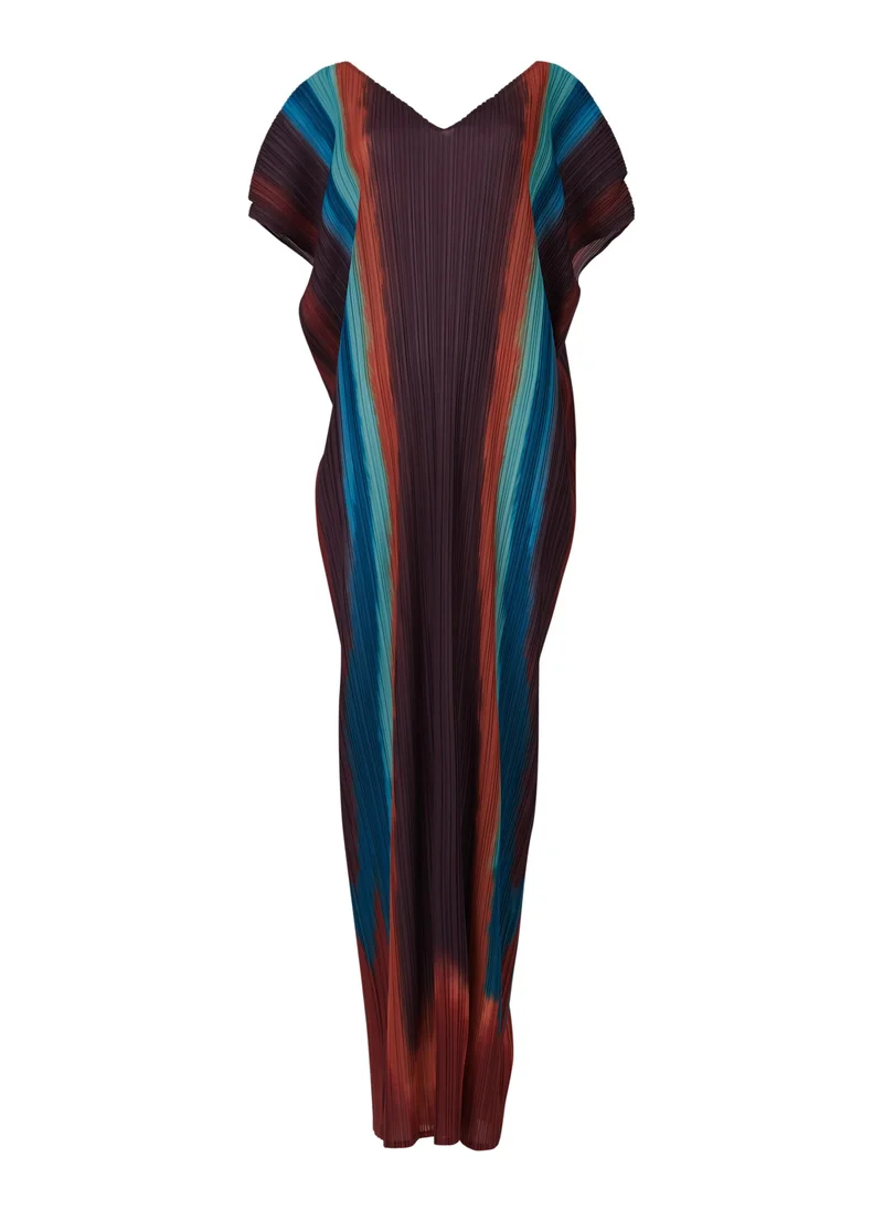 leem  Printed Plisse Kaftan for Women | Best Price UAE
