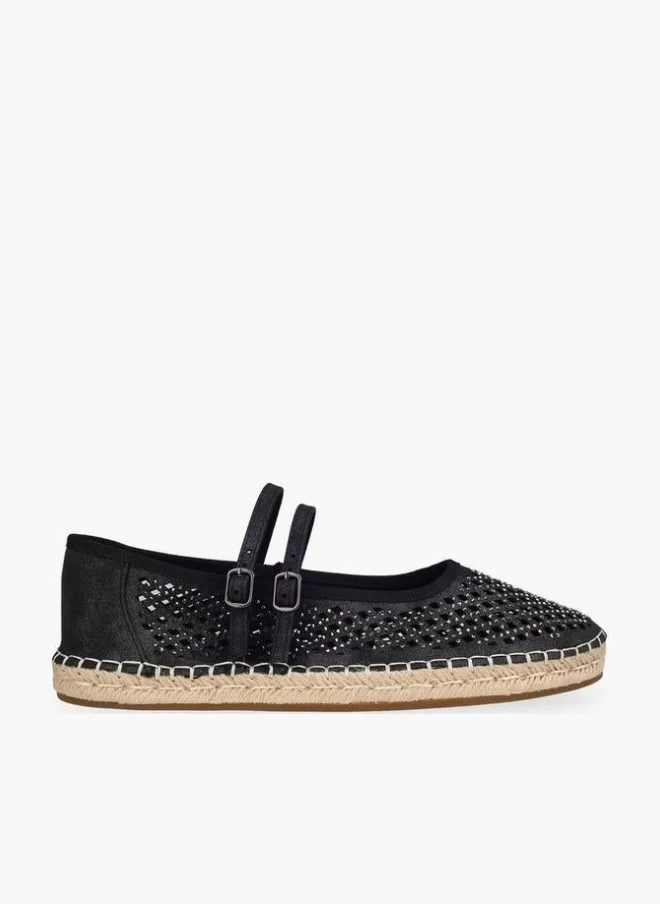 Peppermint Women Embellished Espadrille Mary Jane Shoes
