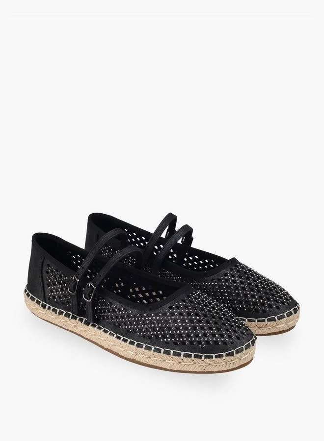 ببرمنة Women Embellished Espadrille Mary Jane Shoes