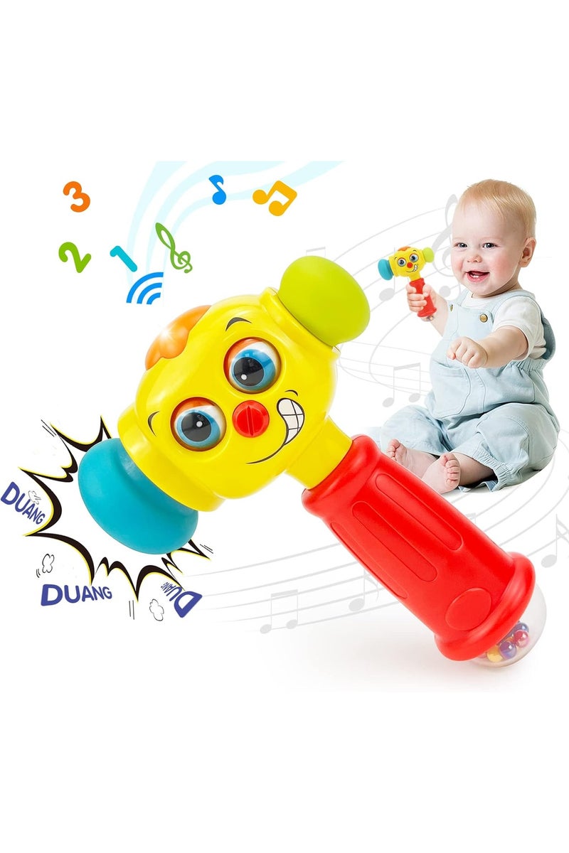 هولا ألعاب هدية عيد ميلاد للأولاد بعمر سنة واحدة - لعبة مطرقة بمؤثرات موسيقى واضاءة للأطفال من عمر 12 إلى 36 شهرًا، ألعاب موسيقية للأطفال الصغار من عمر 1 إلى 2 سنة مع وميض ضوئي، لعبة تعليمية للأطفال الصغار من عمر 1 إلى 3 سنوات - Image 1