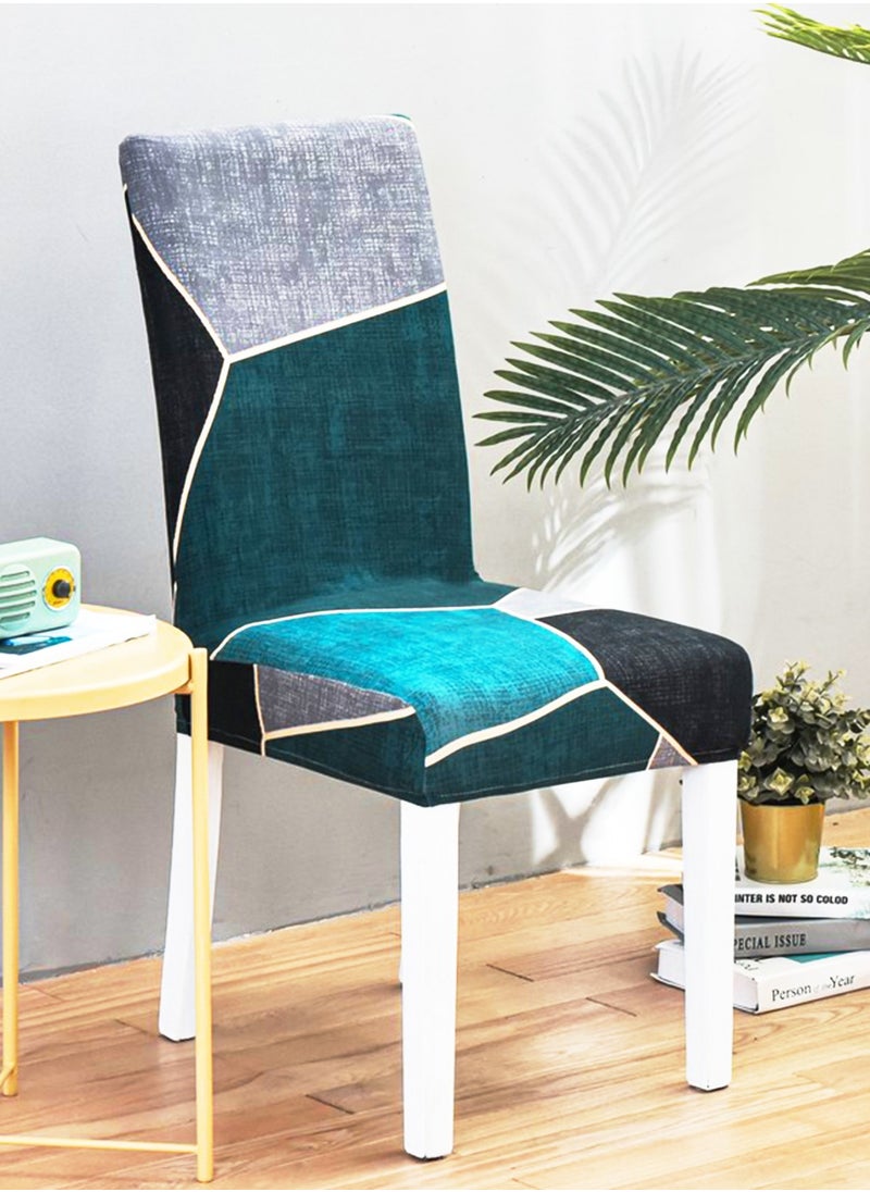 Sharpdo Geometric print Chair Cover High Back Stretchable 1 piece Set Suitable For Home Decoration Restaurants Hotels  - Image 1