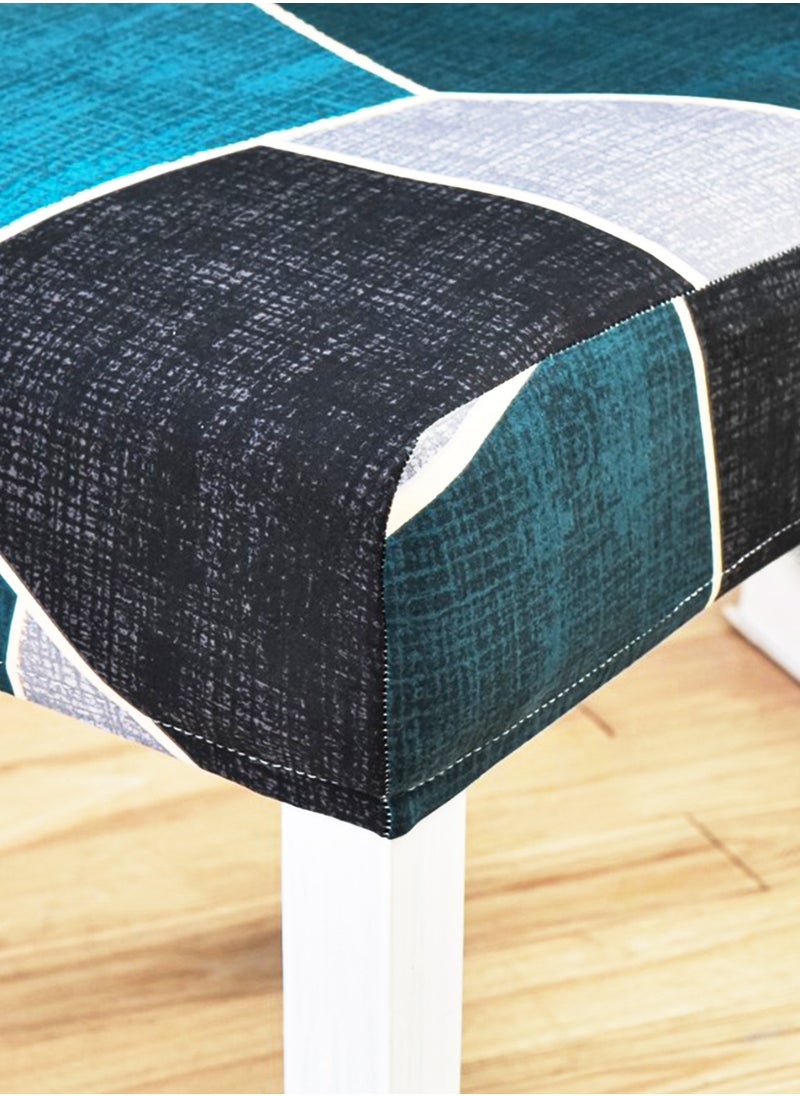 Sharpdo Geometric print Chair Cover High Back Stretchable 1 piece Set Suitable For Home Decoration Restaurants Hotels  - Image 2