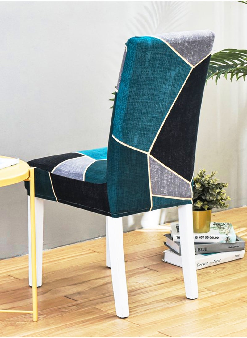 Sharpdo Geometric print Chair Cover High Back Stretchable 1 piece Set Suitable For Home Decoration Restaurants Hotels  - Image 5