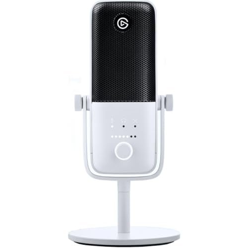 Elgato Wave:3 White - Premium Studio Quality USB Condenser Microphone for Streaming, Podcast, Gaming and Home Office, Free Mixer Software, Anti-Distortion, Plug ’n Play, for Mac, PC - Image 1