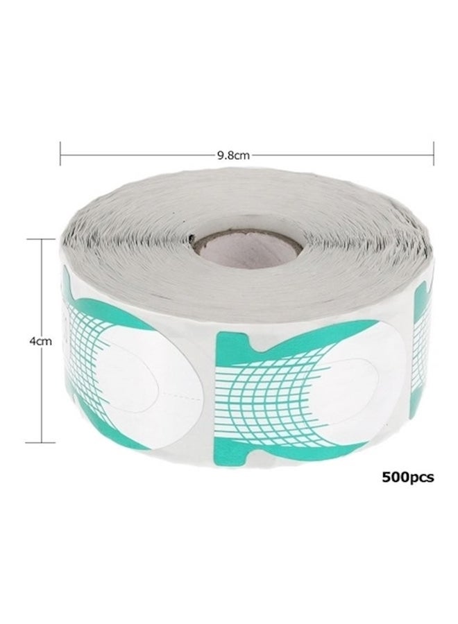 500-Piece Nail Form Sticker Green - Image 1