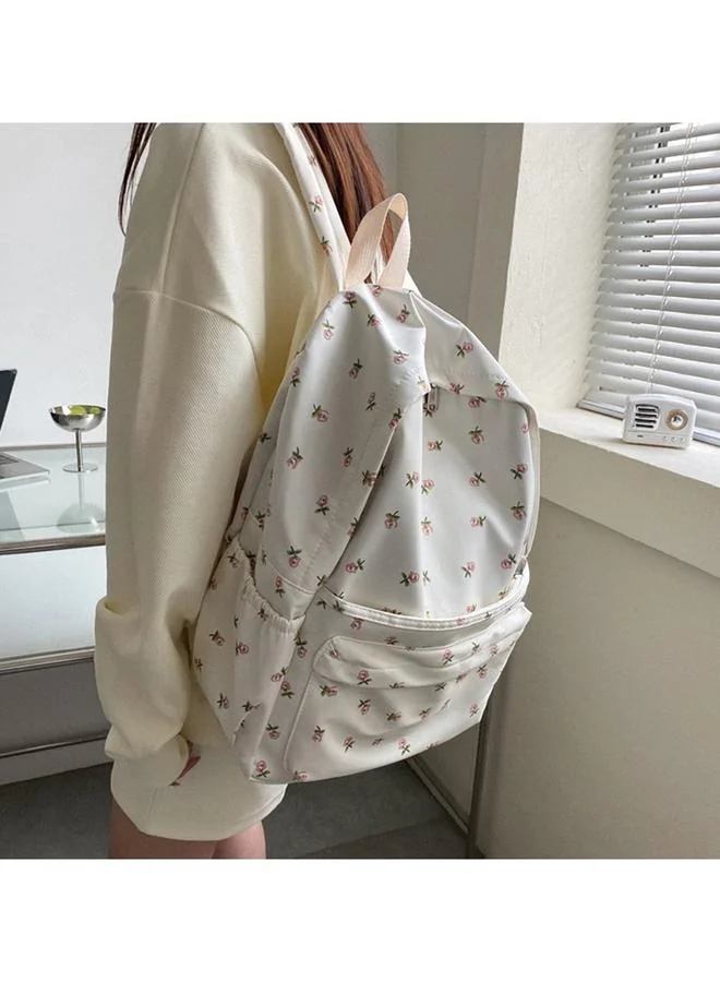 Take Two Floral Print Backpack with Zip Closure