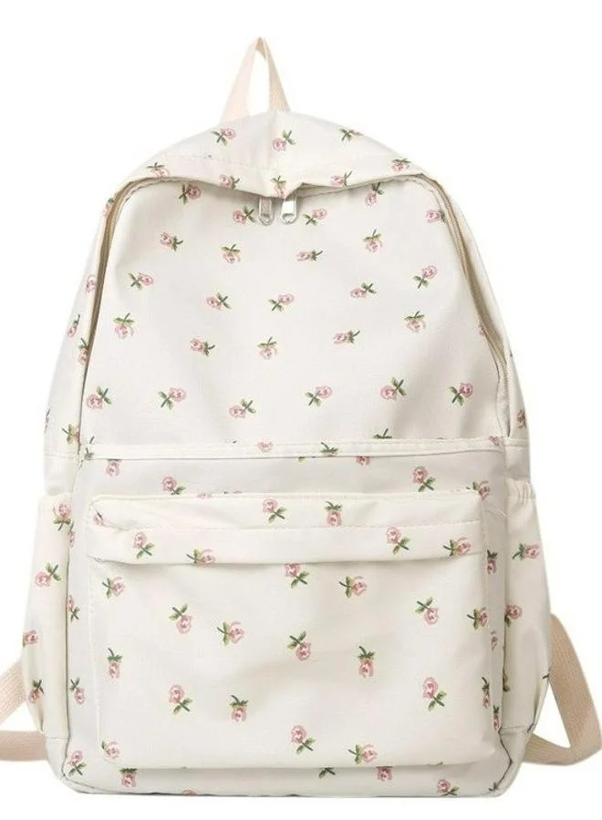 Take Two Floral Print Backpack with Zip Closure