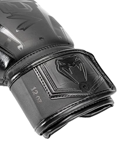 Venum Elite Evo Boxing Gloves - Black/Black - Image 4