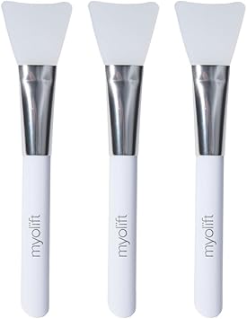 Myolift Silicon Brush Facial Mask Applicator for Skincare Reusable AntiAging Tool Soft Durable for Gels DIY Masks EasytoClean Pack of 3 - Image 1