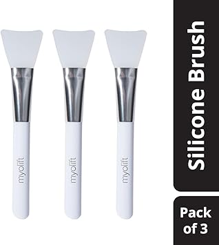 Myolift Silicon Brush Facial Mask Applicator for Skincare Reusable AntiAging Tool Soft Durable for Gels DIY Masks EasytoClean Pack of 3 - Image 5