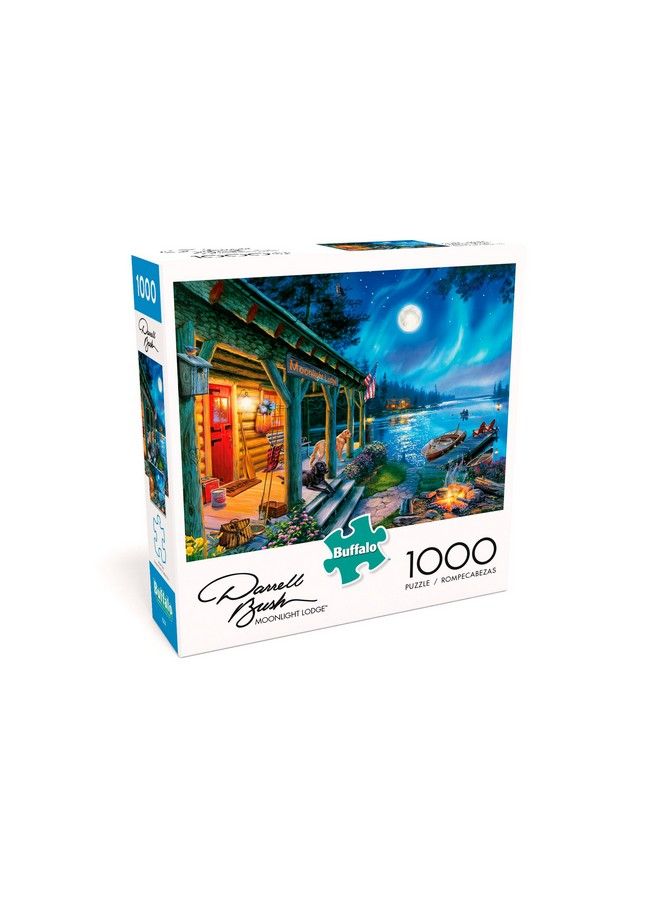 Buffalo Games لعبة تركيب الصور المقطوعة داريل بوش مونلايت لودج 1000 قطعة باللون الأزرق - Image 3