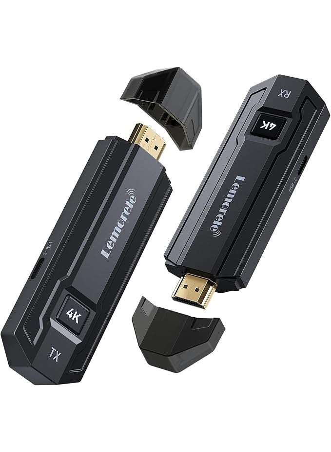 Lemorele 4K HDMI Wireless Transmitter and Receiver, 5G HDMI Wireless Transmission Supports 8 TXS to 1 RX for Streaming Video and Audio from Laptop/PC/Camera to Monitor/Projector/TV - Image 1