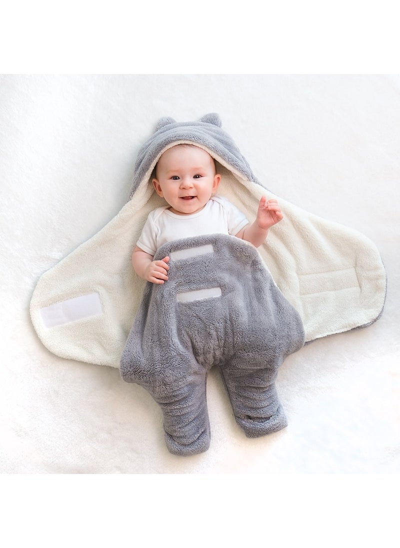 Owli - Baby Winter Outer Swaddle Blanket 0-6 Months Gray - Image 1
