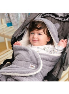 Owli Baby Winter Outer Swaddle Blanket 0-6 Months Gray  - Image 4
