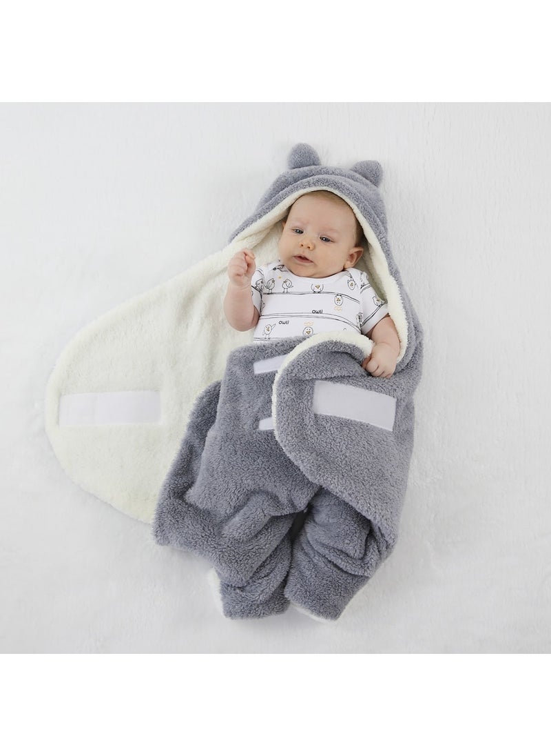 Owli - Baby Winter Outer Swaddle Blanket 0-6 Months Gray - Image 1