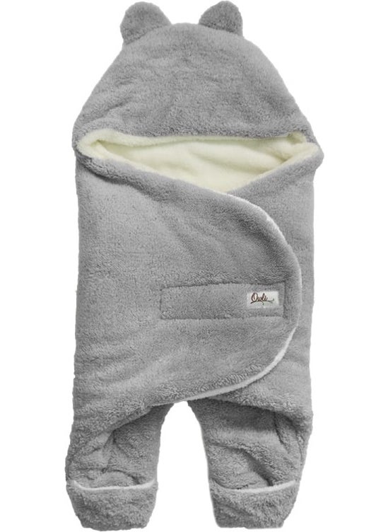 Owli - Baby Winter Outer Swaddle Blanket 0-6 Months Gray - Image 1