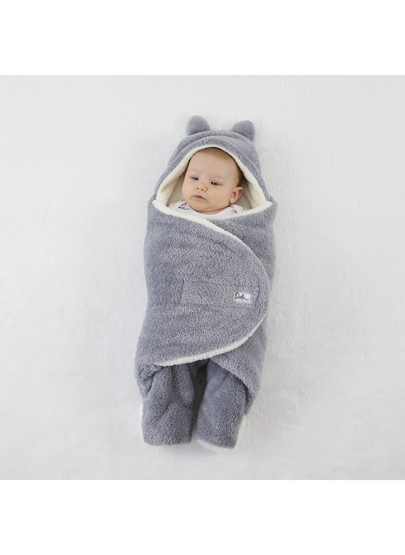 Owli - Baby Winter Outer Swaddle Blanket 0-6 Months Gray - Image 1