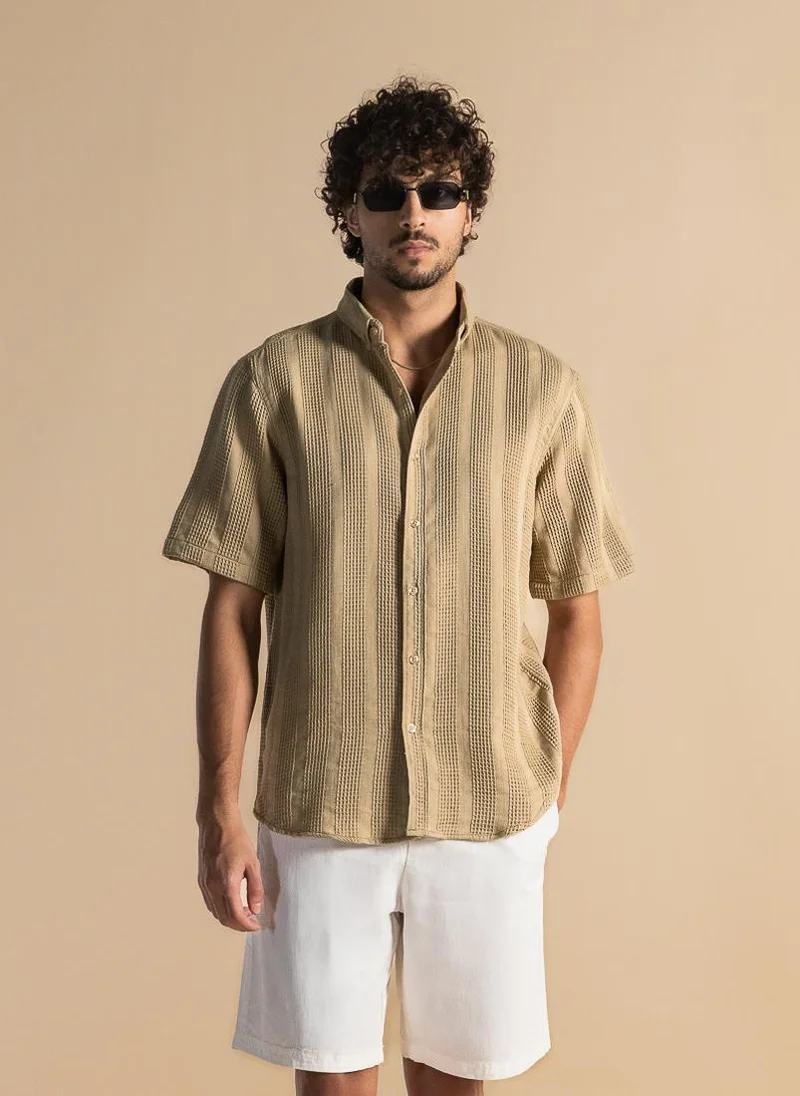 شايبس TEXTURED COTTON SHIRT