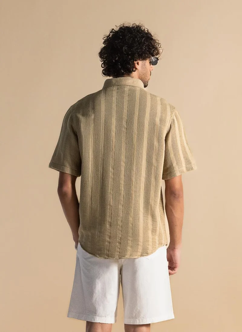 شايبس TEXTURED COTTON SHIRT