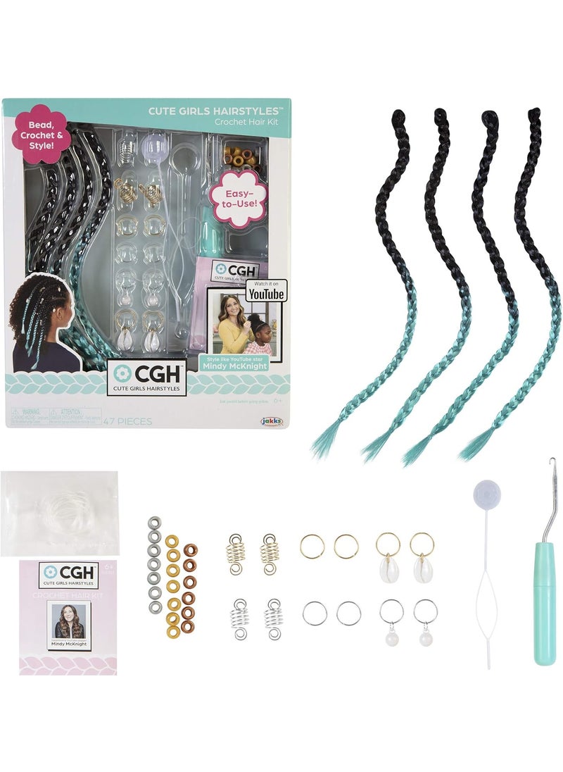 Jakks Pacific CGH Cute Girls Hairstyles Braid Extensions  Beads  Crochet Hair Kit 