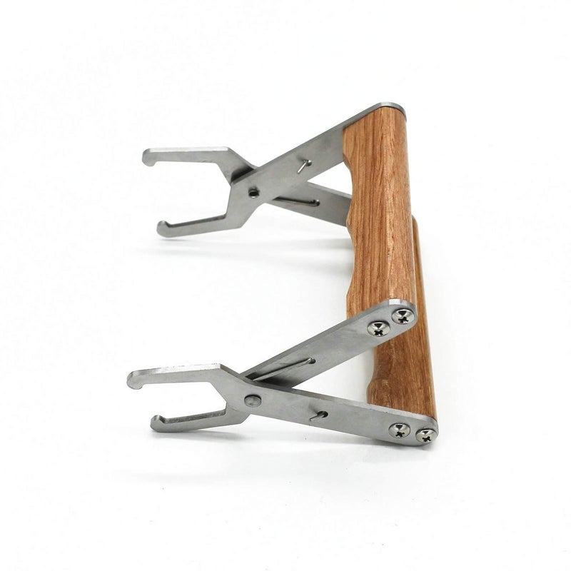 WEICHUAN Bee Hive Frame Grip - Stainless Steel Beekeeping Frame Gripper, Holder and Lifter Tool with Wooden Handle for Beekeeeper - Image 1
