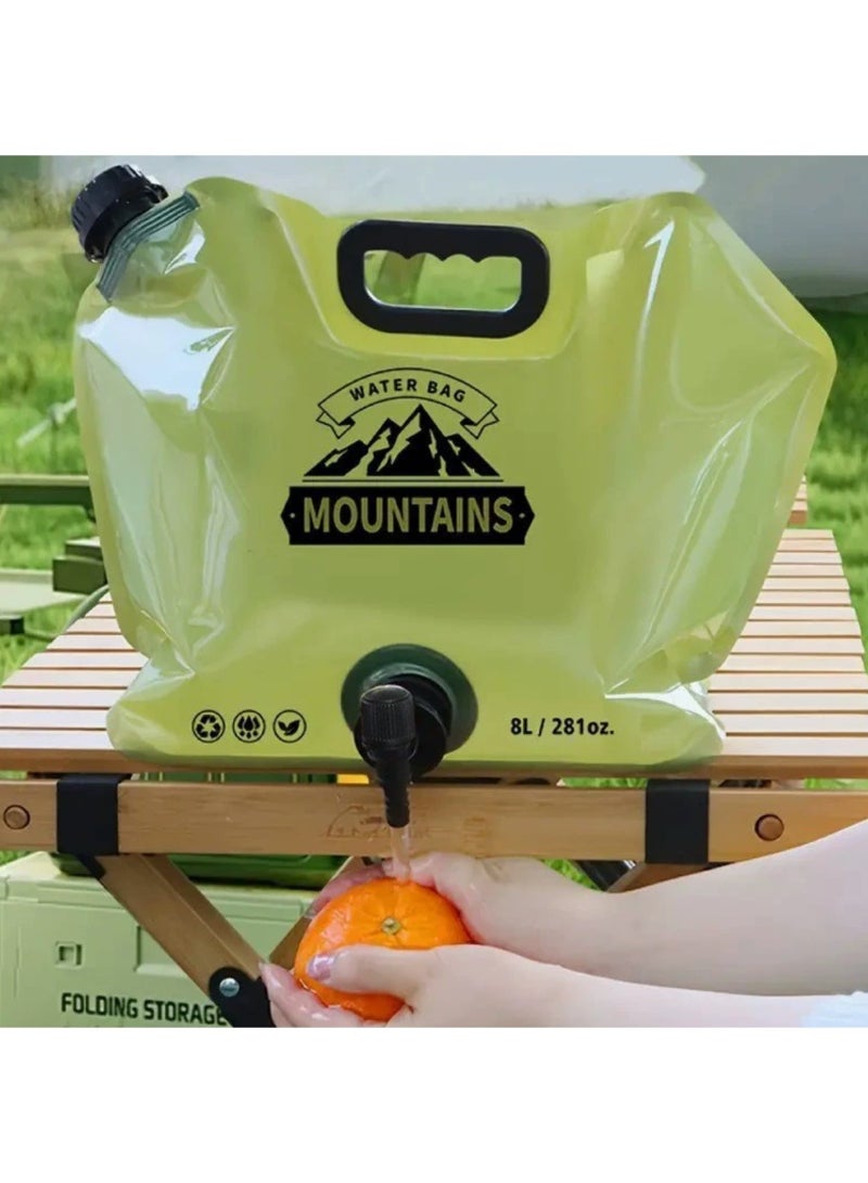 8L Portable Folding Water Storage Bag with Handle for Picnic Travel Outdoor Camping - Image 1