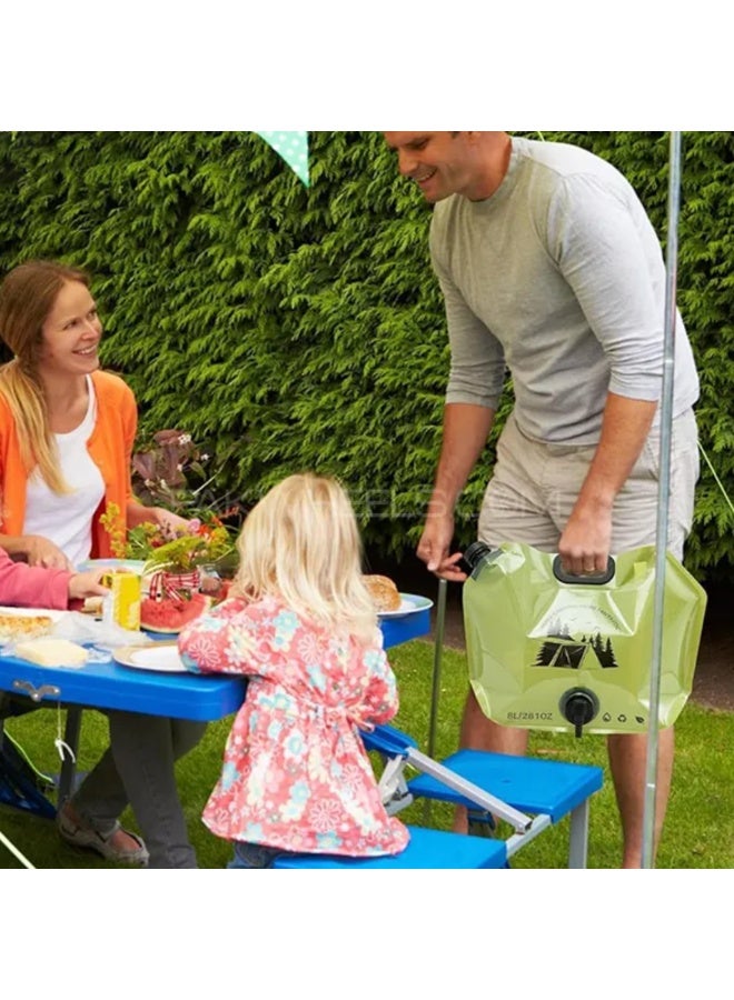 8L Portable Folding Water Storage Bag with Handle for Picnic Travel Outdoor Camping - Image 4