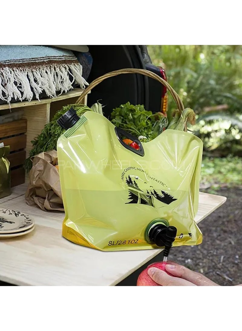 8L Portable Folding Water Storage Bag with Handle for Picnic Travel Outdoor Camping - Image 5