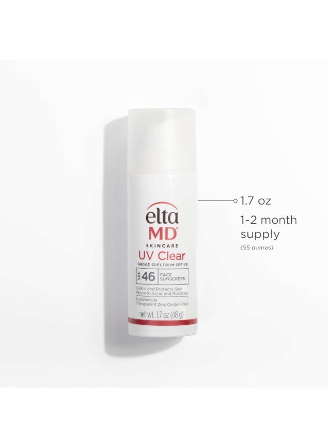 EltaMD UV Clear Face Sunscreen SPF 46, Oil-Free Sunscreen with Zinc Oxide, Dermatologist Recommended - Image 3