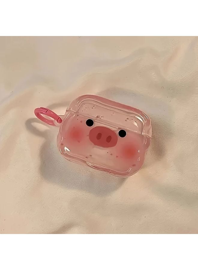 Transparent Cute Pig Face Soft Case for Apple Airpods Pro 2 Protective Cover - Image 1