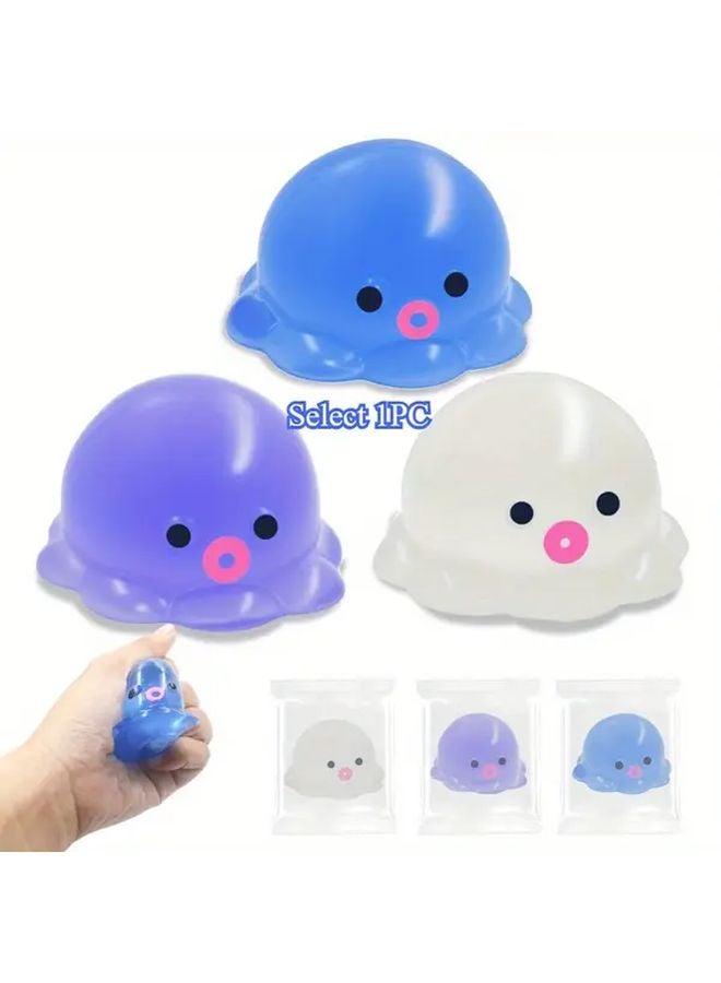 Blue Octopus Squishy Toy Set Sensory Fidget For School Office Gift - Image 2