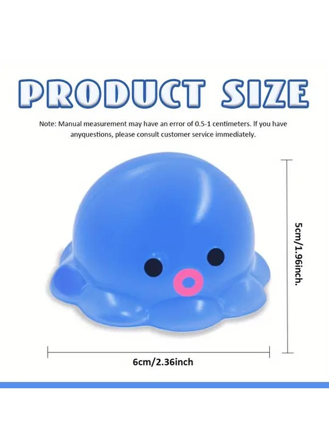 Blue Octopus Squishy Toy Set Sensory Fidget For School Office Gift - Image 3