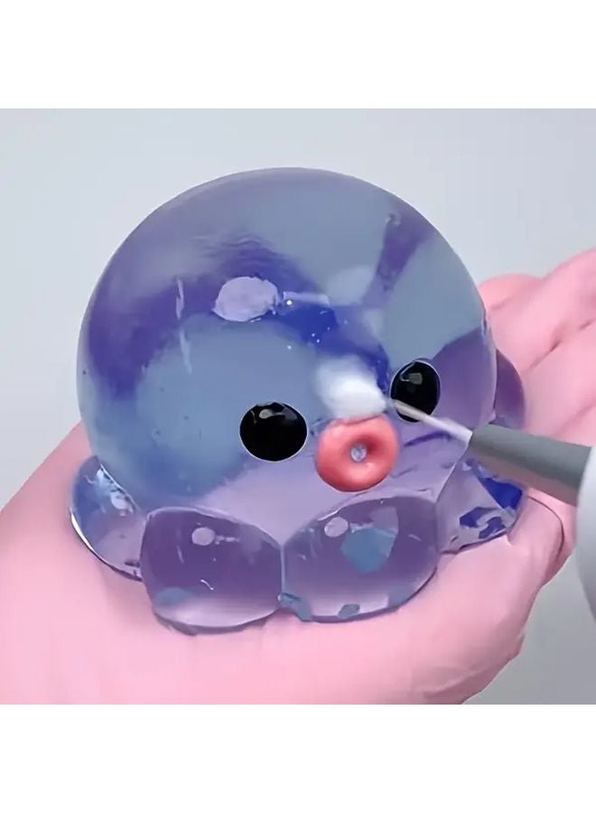 Blue Octopus Squishy Toy Set Sensory Fidget For School Office Gift - Image 4