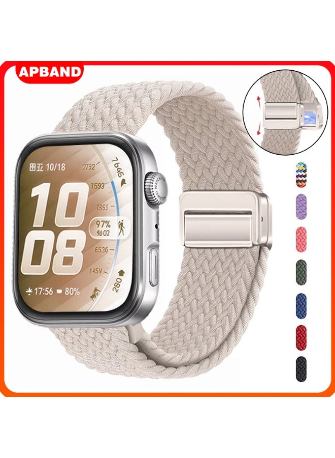 Magnetic Sport Nylon Strap for Huawei Watch Fit 5.0/5.0Pro/4.0 Pro /3.0/3.0 Pro Band Men/Women, Stretchy Elastic Magnetic Nylon Sport Bracelet Correa Belt WristBand for Huawei Fit 5/5.0Pro/4.0 Pro/4.0/3.0 Smartwatch Accessories