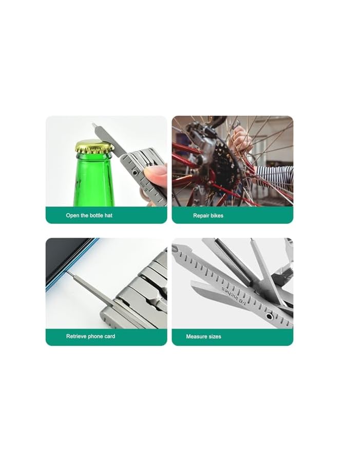 PROMASS promass 12 in 1 Stainless Steel Multitool Pliers, Foldable Compact Pliers Screwdriver, Portable and Convenient Universal Multi Tool, Survival Tools for Home Outdoor Camping Travel  - Image 4