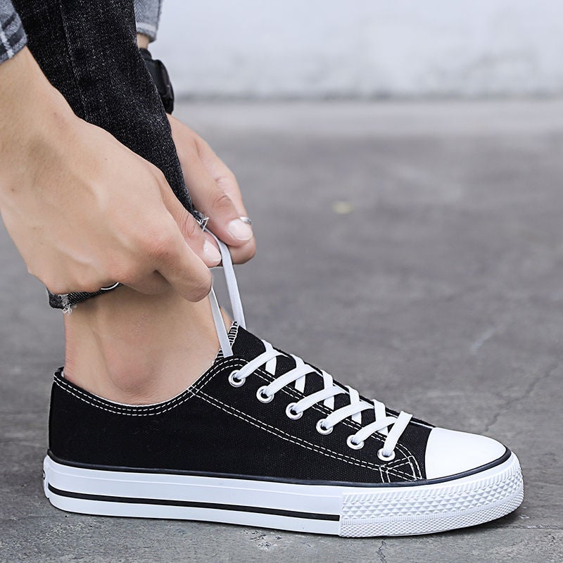 Canvas Shoes Men's Spring and Autumn New Couple's Trendy Harajuku Vintage Men's Casual Shoes Low-top All-match Student Sneakers - Image 2