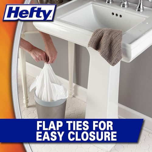 Hefty Small Garbage Bags, Flap Tie, Lavender & Sweet Vanilla Scent, 4 Gallon, 26 Count - Image 5