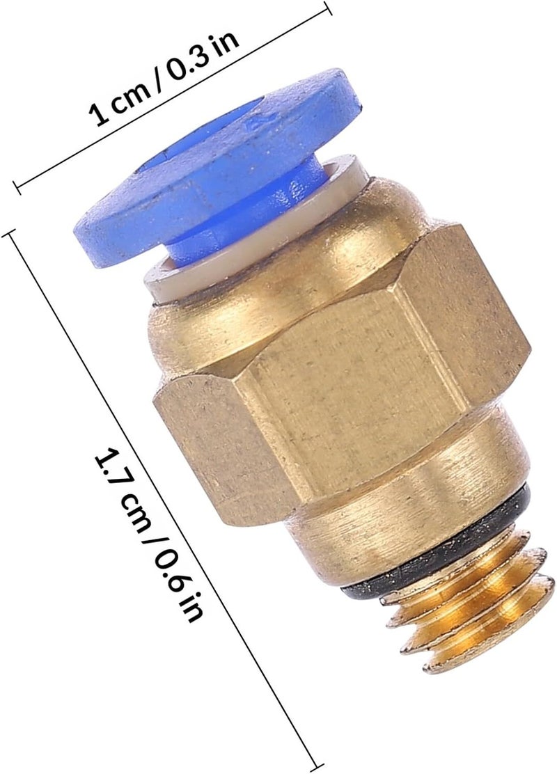 GANAZONO 16pcs 3d Printer Pneumatic Quick Connect Fittings Straight Air Hose Push-to-connect Metal Tube Adapters for 3d Printer Pneumatic Systems - Image 2