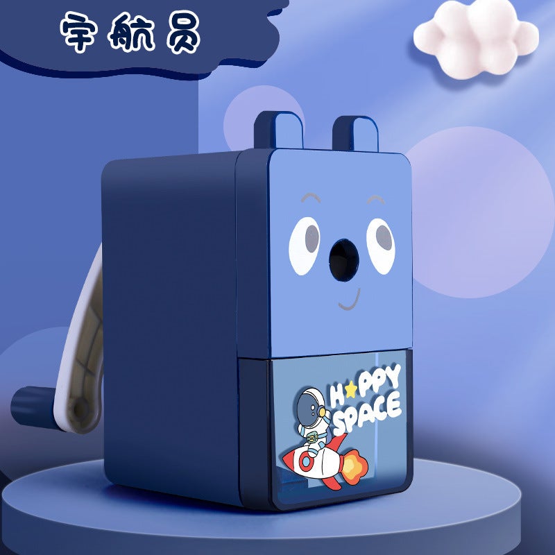 Generic Cartoon Pencil Sharpener Kaba Bear Manual Pencil Cutter Automatic Lead Feeding Shaving Machine Modifier Astronaut