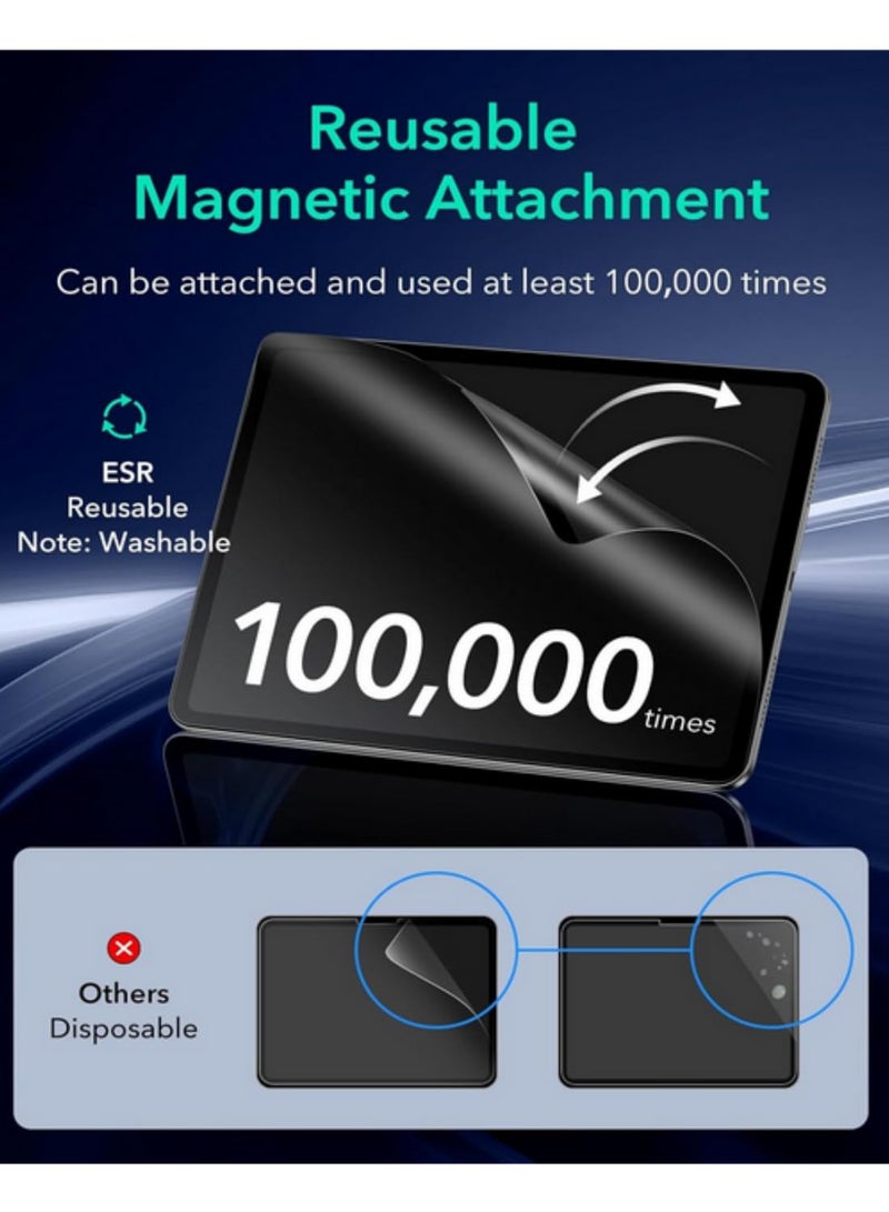 1PCS Magnetic Screen Protector for iPad Air Pro 13Inch 2024 Model Paper Like Feel Detachable Reusable Matte Finish for Writing and Drawing Smooth as Paper - Image 3