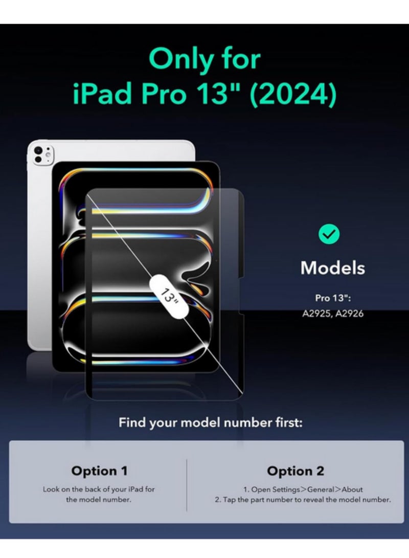 1PCS Magnetic Screen Protector for iPad Air Pro 13Inch 2024 Model Paper Like Feel Detachable Reusable Matte Finish for Writing and Drawing Smooth as Paper - Image 5